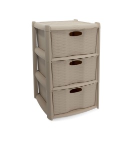 Rattan Drawers Storage (3 Drawers)