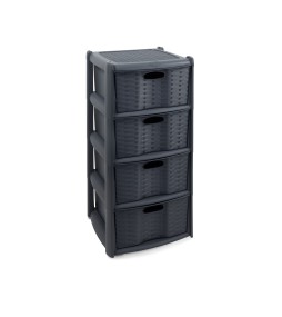 Rattan Drawers Storage (4 Drawers)