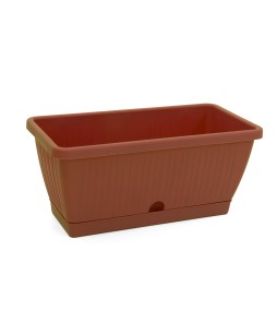 Capri Window Box with Saucer Terracotta