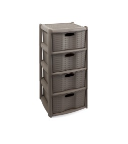 Rattan Drawers Storage (4 Drawers)