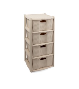 Rattan Drawers Storage (4 Drawers)