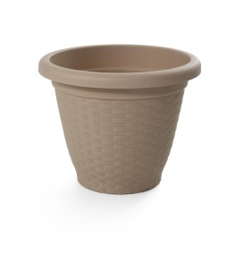 Vaso Rattan con Fori di Drenaggio