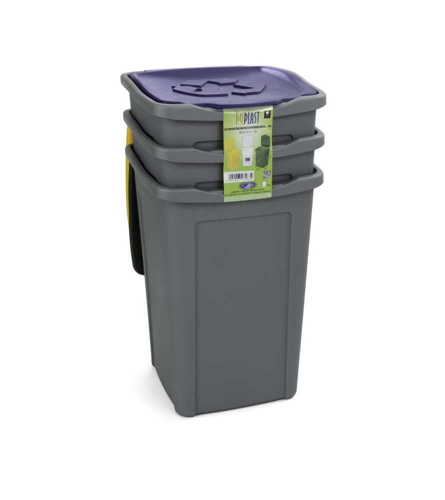 Recycling Set (Tris Of 3 Bins)